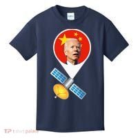 Chinese Satellite Balloon Joe Biden Kids T-Shirt thumb 0
