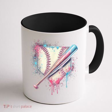Cool Sport Baseball Plate Drip Home With Sprinkles Drip Coffee Mug back