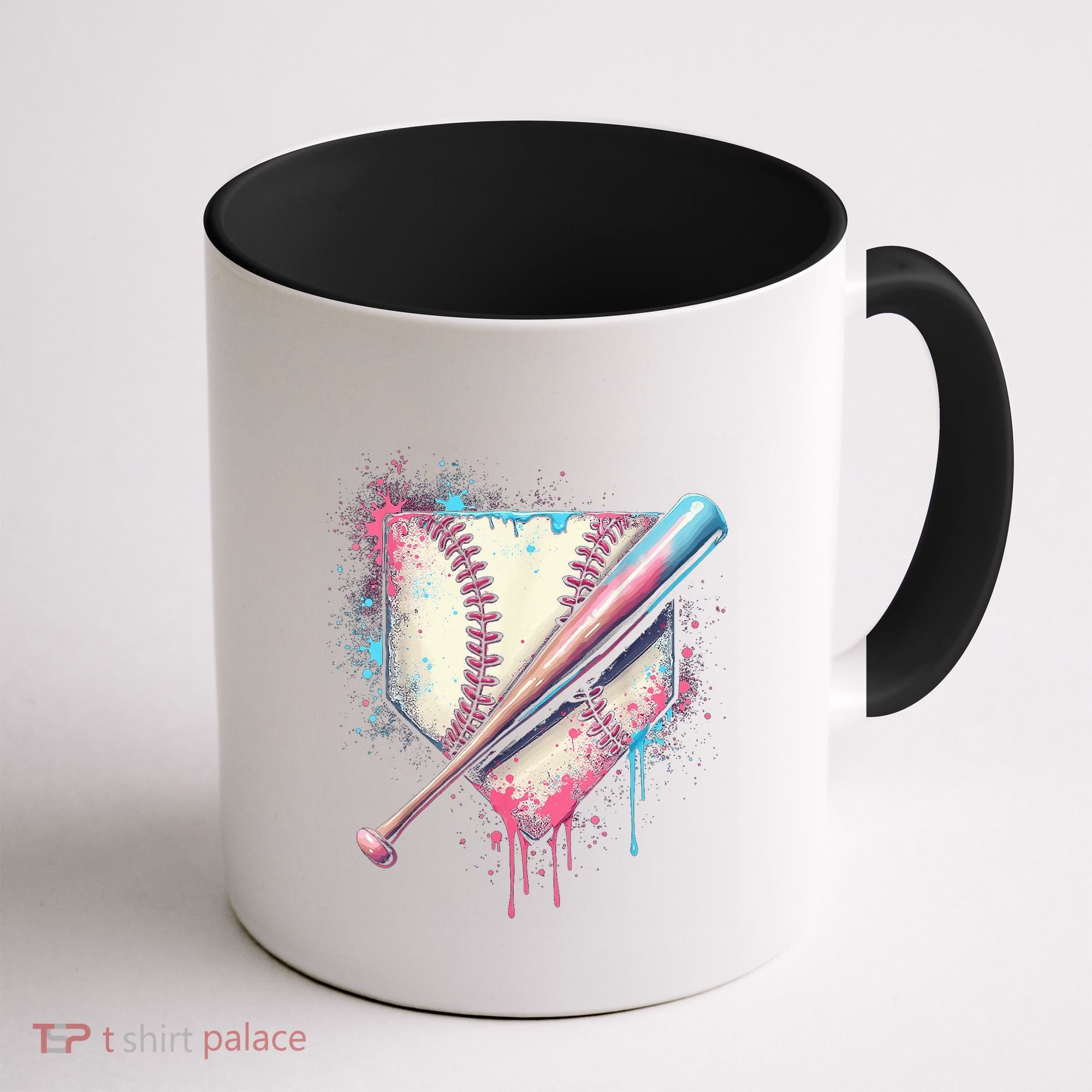 Cool Sport Baseball Plate Drip Home With Sprinkles Drip Coffee Mug
