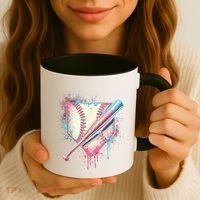 Cool Sport Baseball Plate Drip Home With Sprinkles Drip Coffee Mug thumb 3