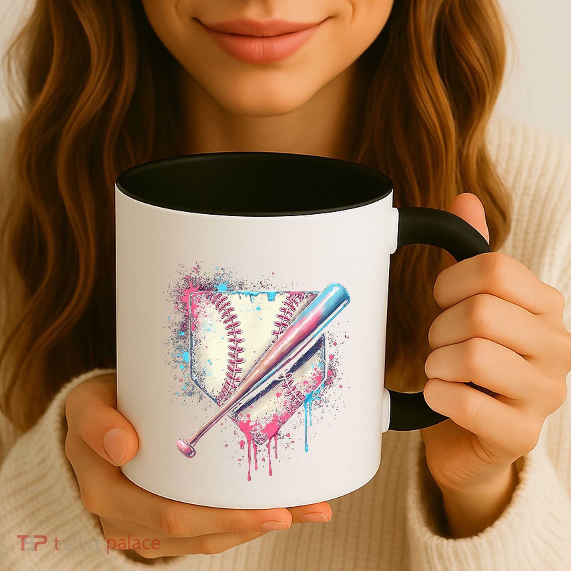 Cool Sport Baseball Plate Drip Home With Sprinkles Drip Coffee Mug