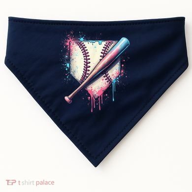 Cool Sport Baseball Plate Drip Home With Sprinkles Drip USA-Made Doggie Bandana