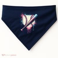 Cool Sport Baseball Plate Drip Home With Sprinkles Drip USA-Made Doggie Bandana thumb 0