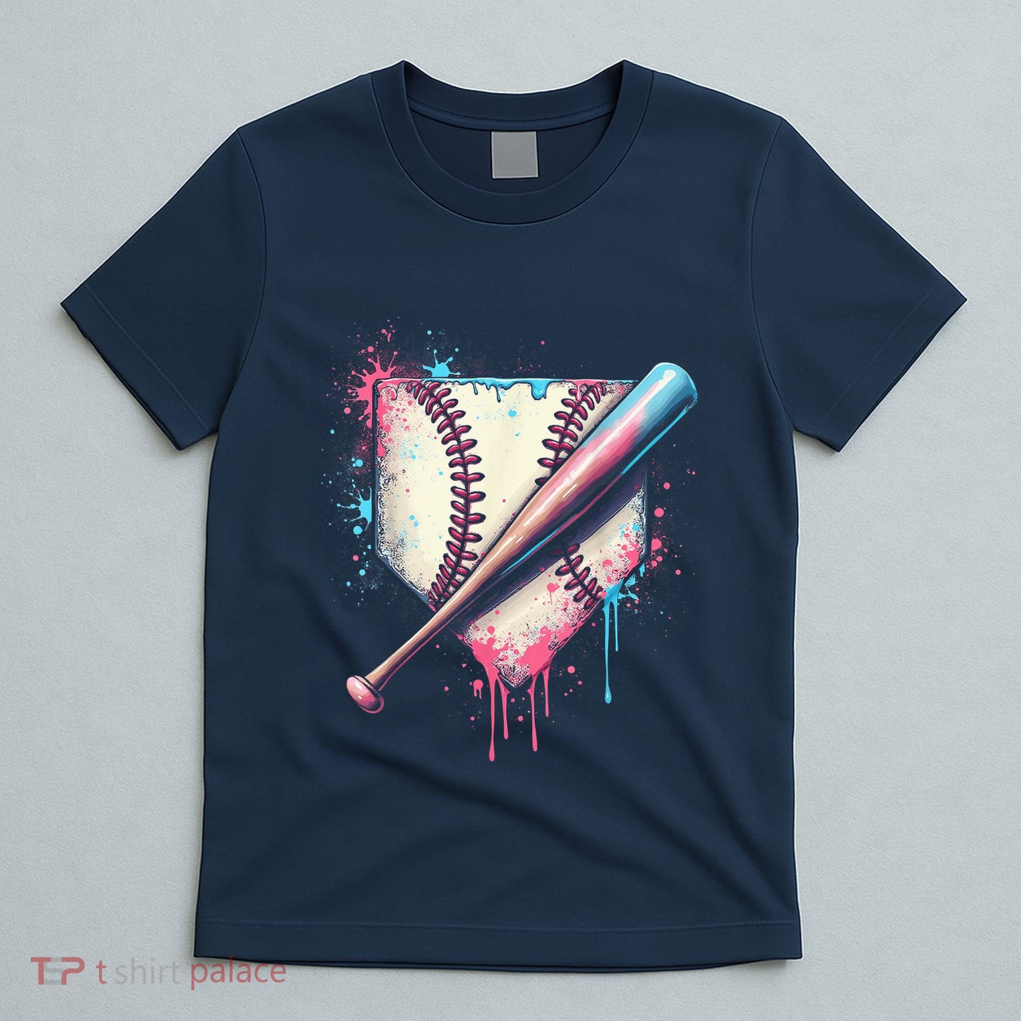 Cool Sport Baseball Plate Drip Home With Sprinkles Drip T-Shirt