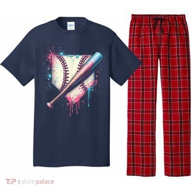 Cool Sport Baseball Plate Drip Home With Sprinkles Drip Pajama Set