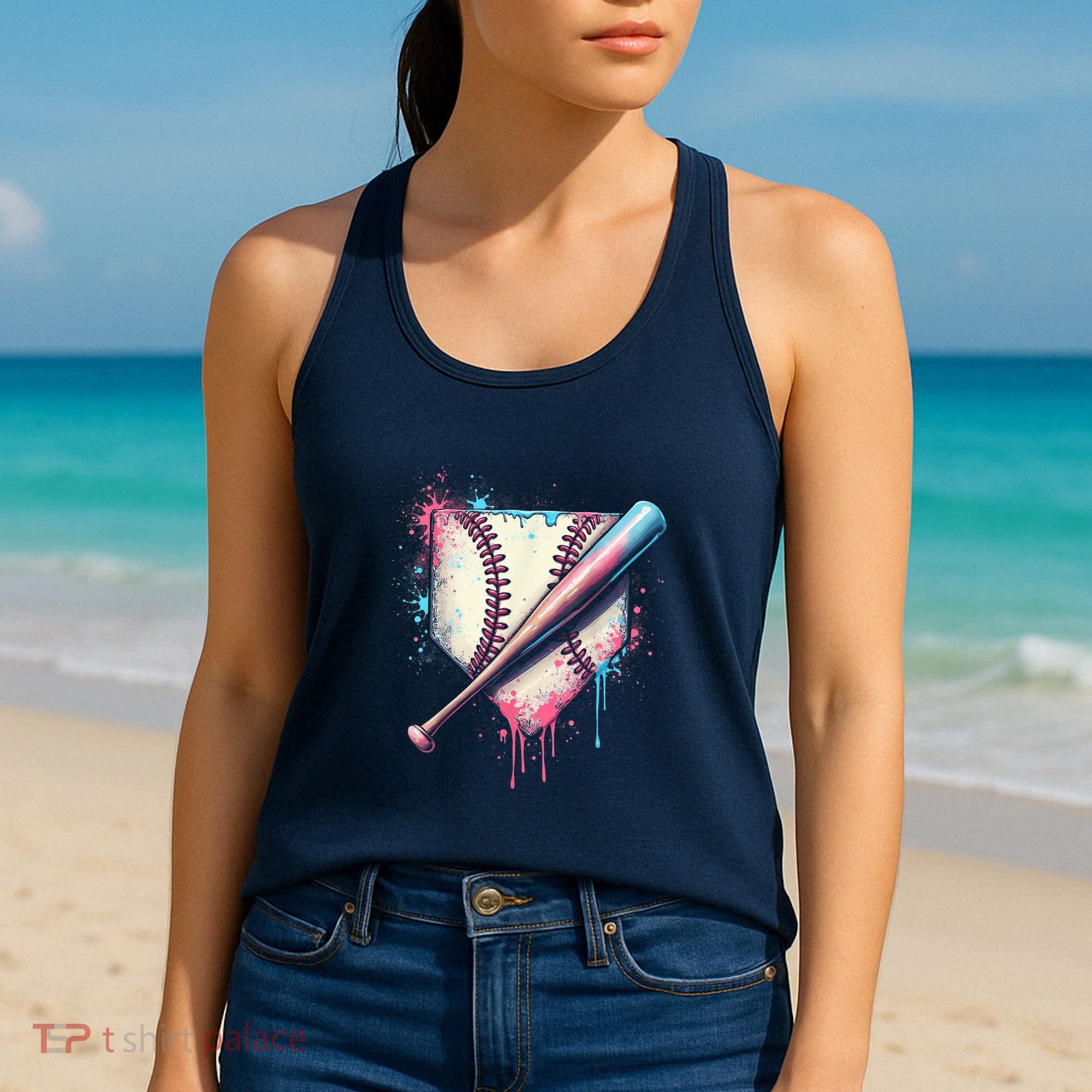 Cool Sport Baseball Plate Drip Home With Sprinkles Drip Women's Tank Top