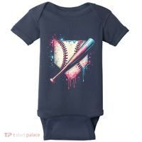 Cool Sport Baseball Plate Drip Home With Sprinkles Drip Baby Bodysuit thumb 0