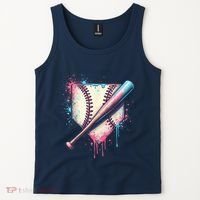 Cool Sport Baseball Plate Drip Home With Sprinkles Drip Tank Top thumb 2