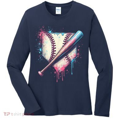 Cool Sport Baseball Plate Drip Home With Sprinkles Drip Women's Long Sleeve Shirt