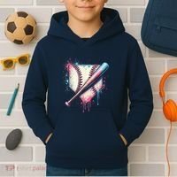 Cool Sport Baseball Plate Drip Home With Sprinkles Drip Kids Hoodie thumb 2