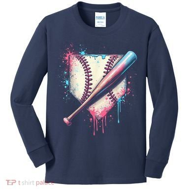 Cool Sport Baseball Plate Drip Home With Sprinkles Drip Kids Long Sleeve Shirt