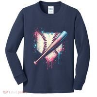Cool Sport Baseball Plate Drip Home With Sprinkles Drip Kids Long Sleeve Shirt thumb 0