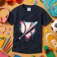 Cool Sport Baseball Plate Drip Home With Sprinkles Drip Kids T-Shirt thumb 3