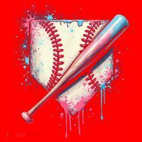 Cool Sport Baseball Plate Drip Home With Sprinkles Drip Santa Hat thumb 1