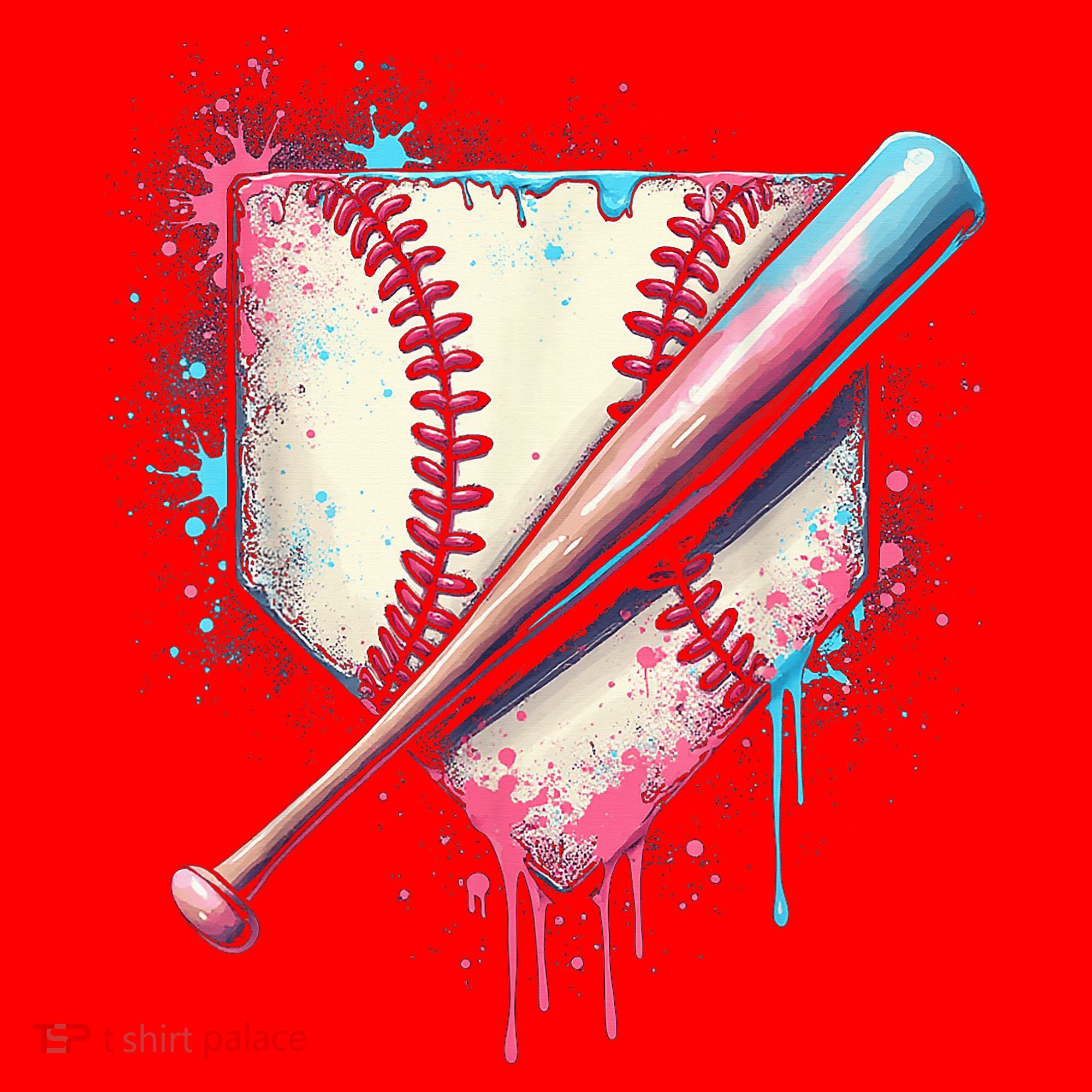 Cool Sport Baseball Plate Drip Home With Sprinkles Drip Santa Hat