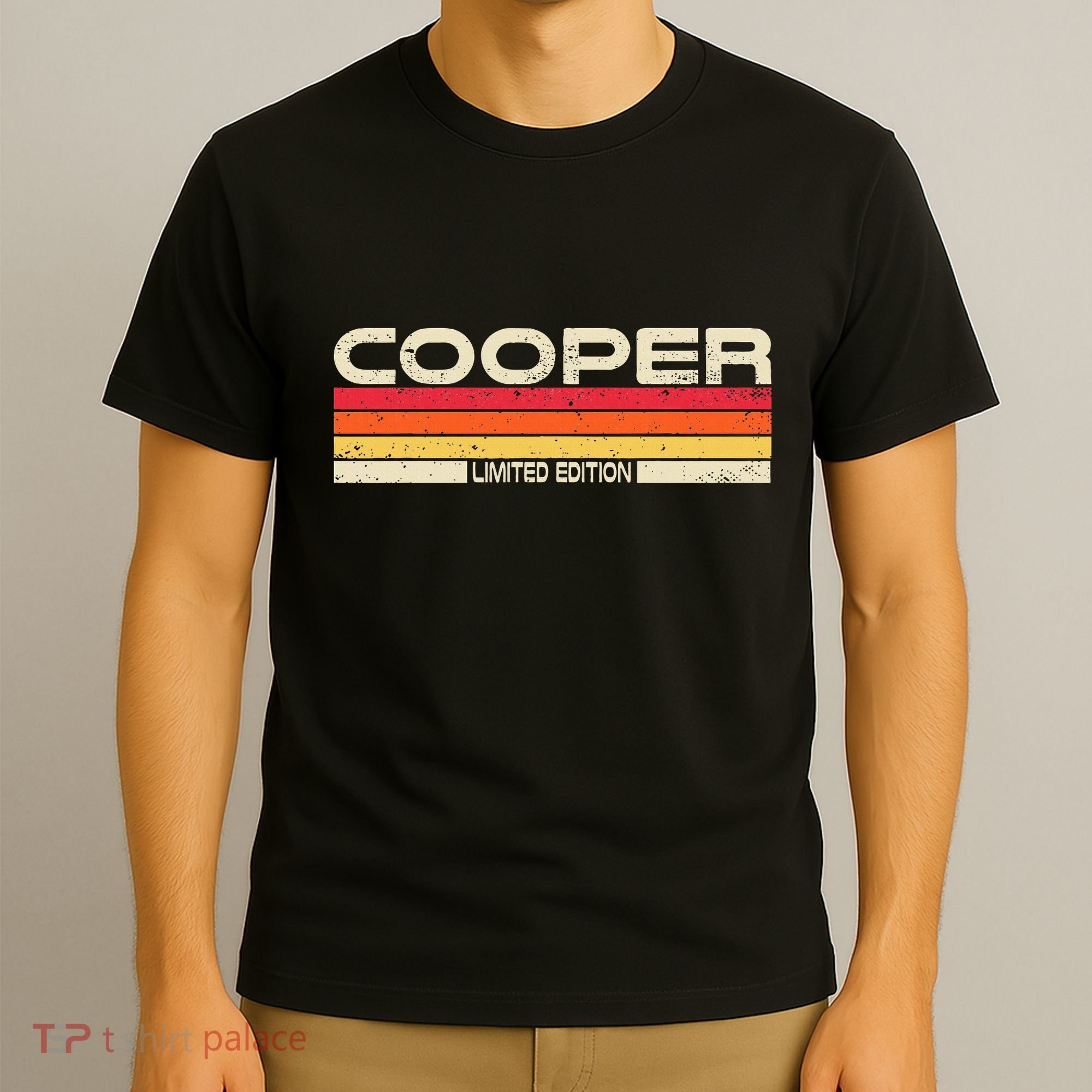 Cooper Surname Birthday Family Reunion 80s 90s Sunset T-Shirt