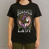 Circus Staff Bearded Lady Costume Vintage Carnival T-Shirt thumb 4