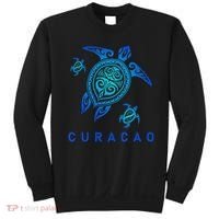 Curacao Sea Blue Tribal Turtle Sweatshirt thumb 0