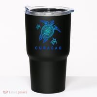 Curacao Sea Blue Tribal Turtle Tumbler thumb 0