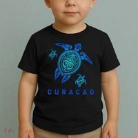 Curacao Sea Blue Tribal Turtle Toddler T-Shirt thumb 2