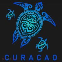 Curacao Sea Blue Tribal Turtle Kids Sweatshirt thumb 2