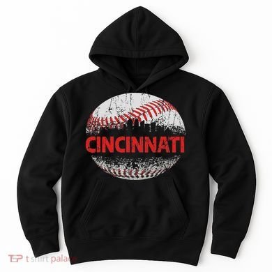 Cincinnati Souvenir Baseball City Downtown I Love Cincinnati Hoodie