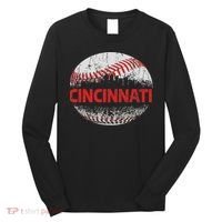 Cincinnati Souvenir Baseball City Downtown I Love Cincinnati Long Sleeve Shirt thumb 0