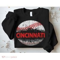 Cincinnati Souvenir Baseball City Downtown I Love Cincinnati Sweatshirt thumb 2