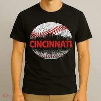 Cincinnati Souvenir Baseball City Downtown I Love Cincinnati T-Shirt thumb 3