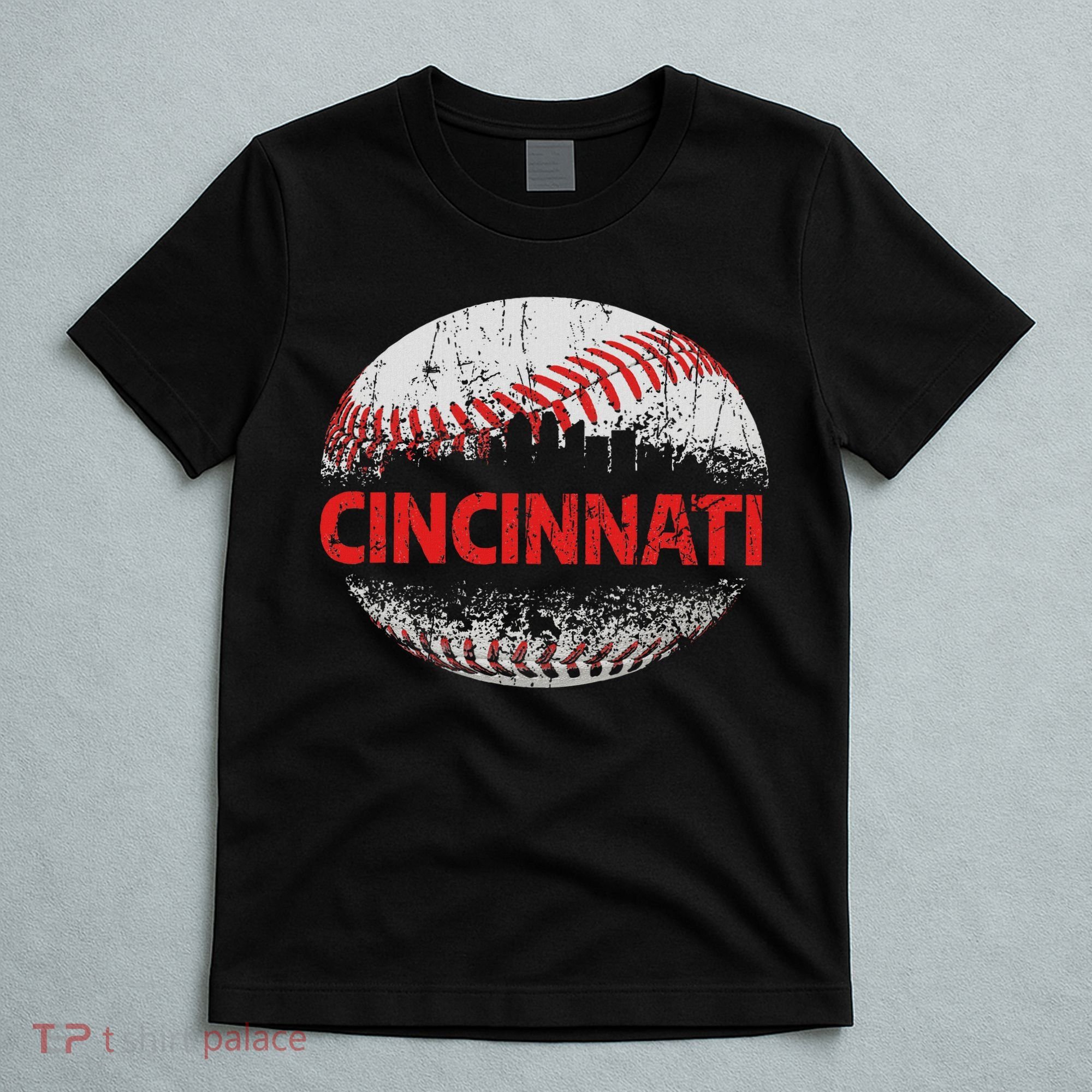 Cincinnati Souvenir Baseball City Downtown I Love Cincinnati T-Shirt