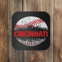 Cincinnati Souvenir Baseball City Downtown I Love Cincinnati Coaster thumb 0