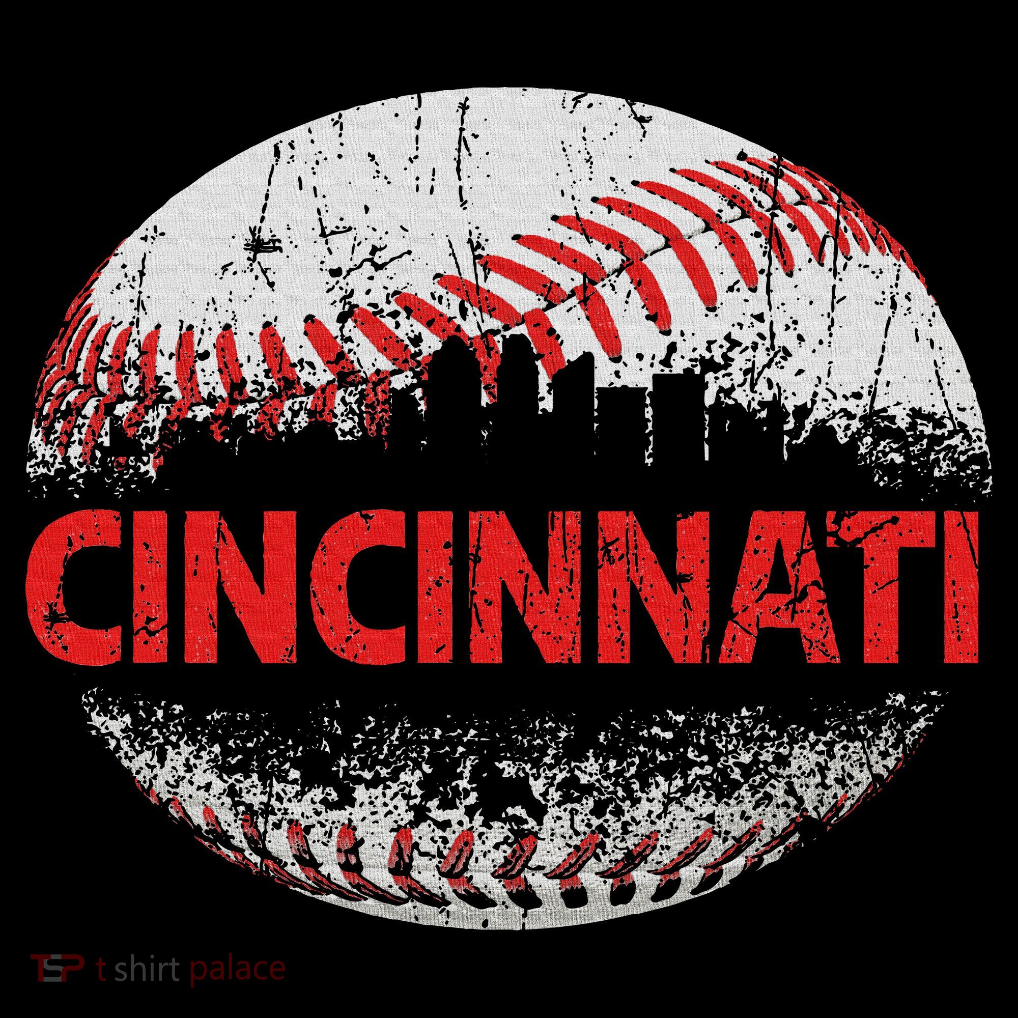 Cincinnati Souvenir Baseball City Downtown I Love Cincinnati Women's Hoodie