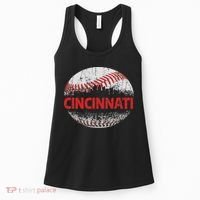 Cincinnati Souvenir Baseball City Downtown I Love Cincinnati Women's Tank Top thumb 0