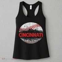 Cincinnati Souvenir Baseball City Downtown I Love Cincinnati Women's Tank Top thumb 3