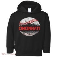 Cincinnati Souvenir Baseball City Downtown I Love Cincinnati Toddler Hoodie thumb 0