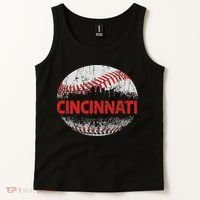 Cincinnati Souvenir Baseball City Downtown I Love Cincinnati Tank Top thumb 2