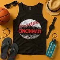 Cincinnati Souvenir Baseball City Downtown I Love Cincinnati Tank Top thumb 4