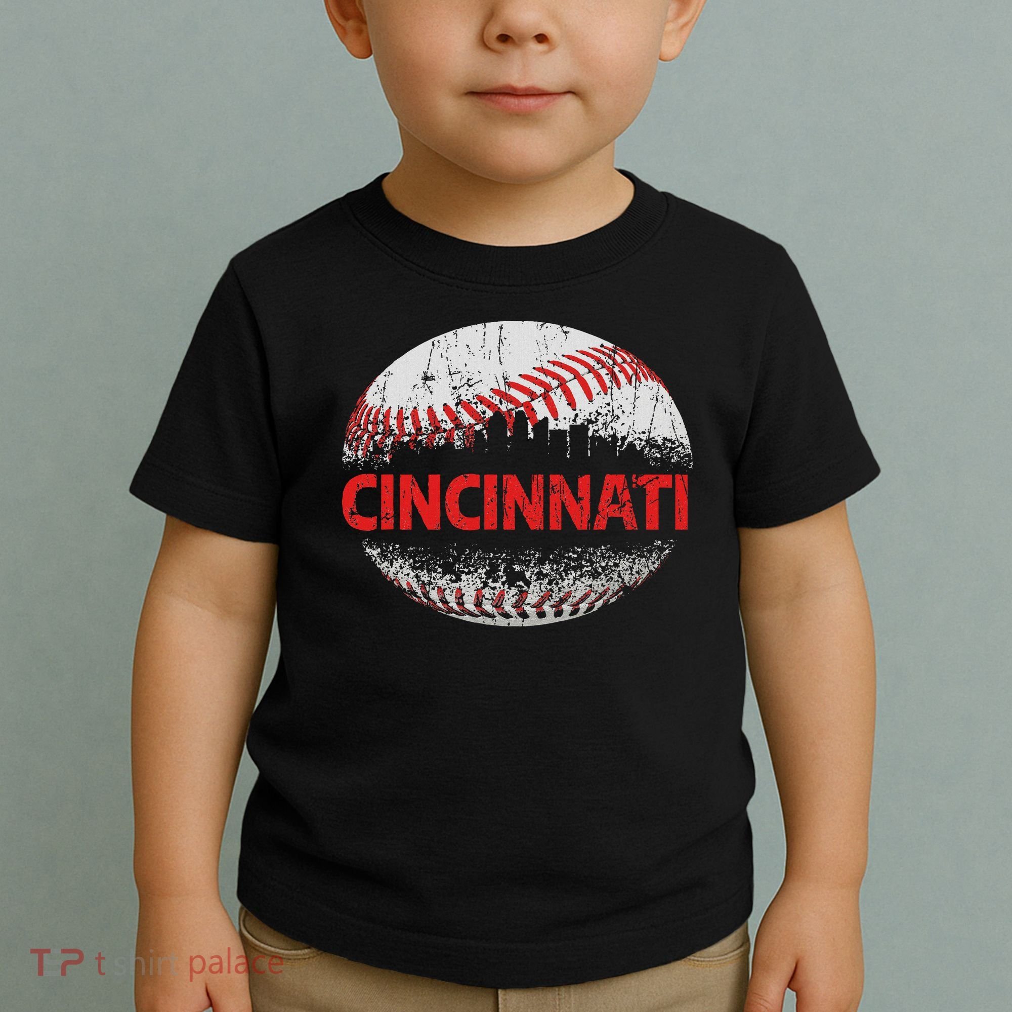 Cincinnati Souvenir Baseball City Downtown I Love Cincinnati Toddler T-Shirt