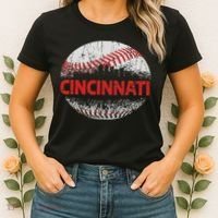 Cincinnati Souvenir Baseball City Downtown I Love Cincinnati Women's T-Shirt thumb 2