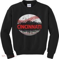Cincinnati Souvenir Baseball City Downtown I Love Cincinnati Kids Sweatshirt thumb 0