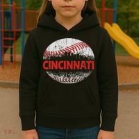Cincinnati Souvenir Baseball City Downtown I Love Cincinnati Kids Hoodie thumb 3