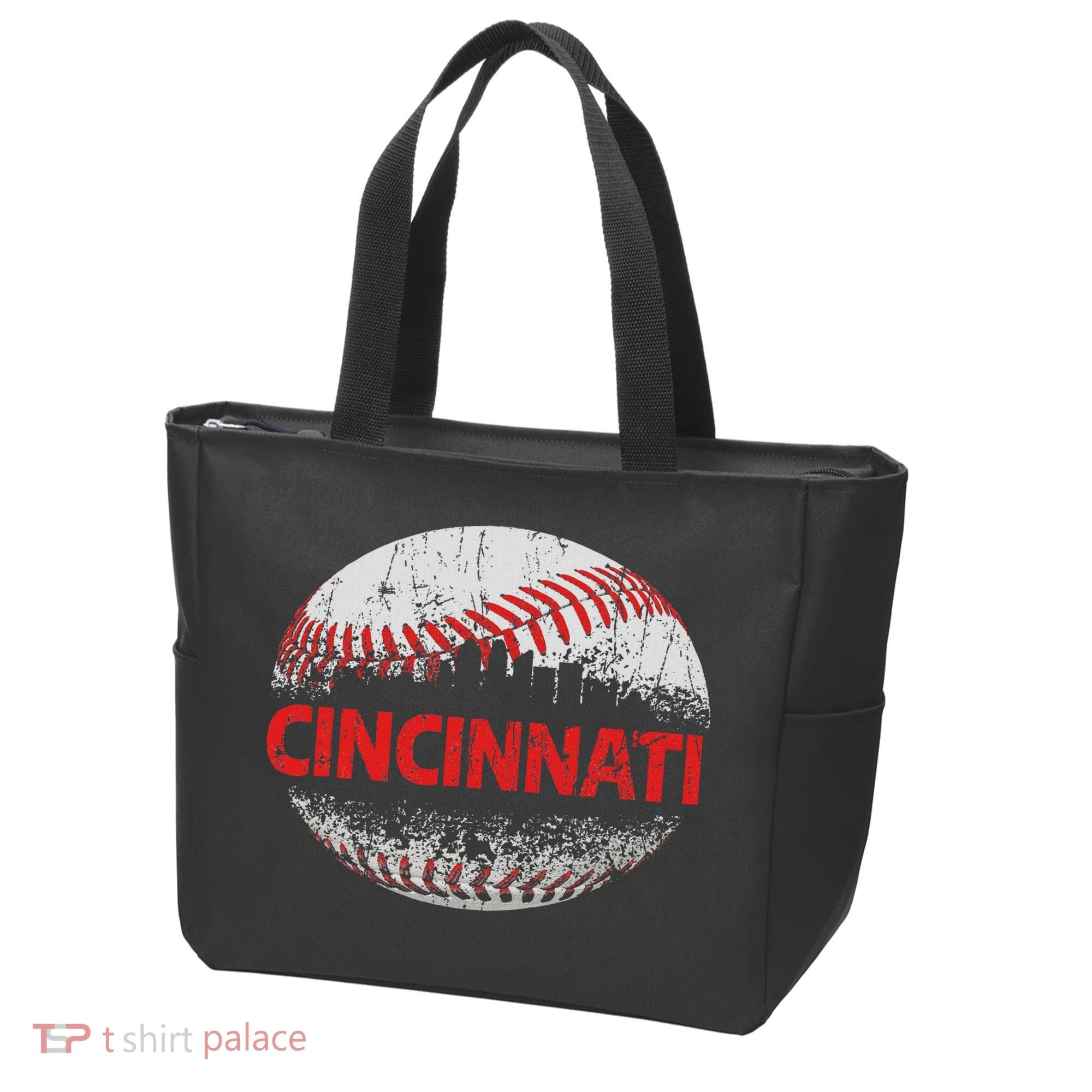 Cincinnati Souvenir Baseball City Downtown I Love Cincinnati Tote Bag