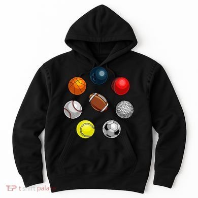 Cartoon Sports Balls Design Hoodie
