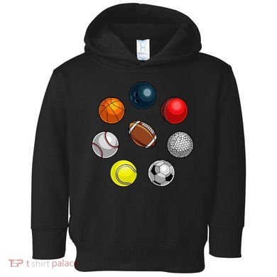 Cartoon Sports Balls Design Toddler Hoodie