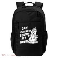 Can Somebody Blow My Nose Snowman Backpack thumb 0