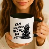 Can Somebody Blow My Nose Snowman Coffee Mug thumb 3