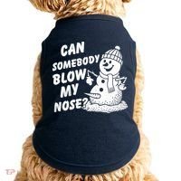Can Somebody Blow My Nose Snowman Doggie Tank thumb 0