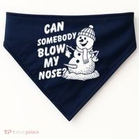 Can Somebody Blow My Nose Snowman USA-Made Doggie Bandana thumb 0