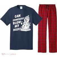 Can Somebody Blow My Nose Snowman Pajama Set thumb 0