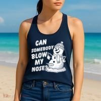 Can Somebody Blow My Nose Snowman Women's Tank Top thumb 2
